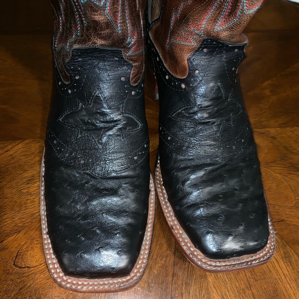Ostrich boots black 9.5D